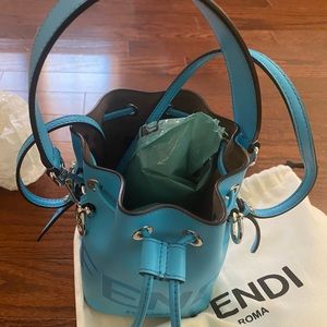 Fendi Mon Trésor blue leather mini bag